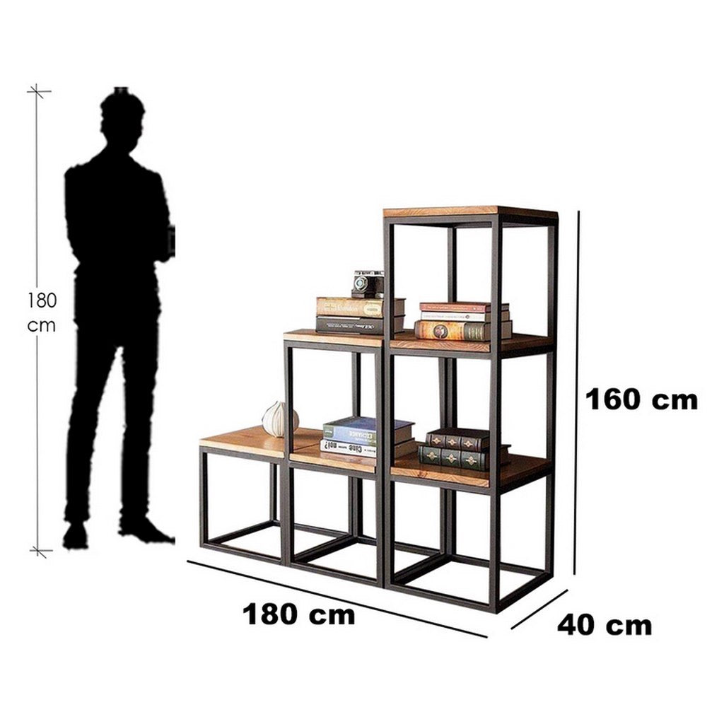 Display Unit Black & Brown 3 Pieces