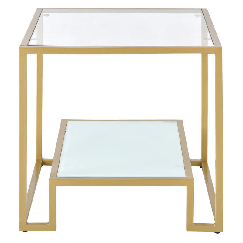 Side table - Gold 45X45/50 Cm