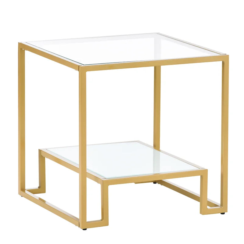 Side table - Gold 45X45/50 Cm