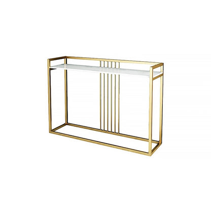 Console Gold & White 120X35/80 Cm