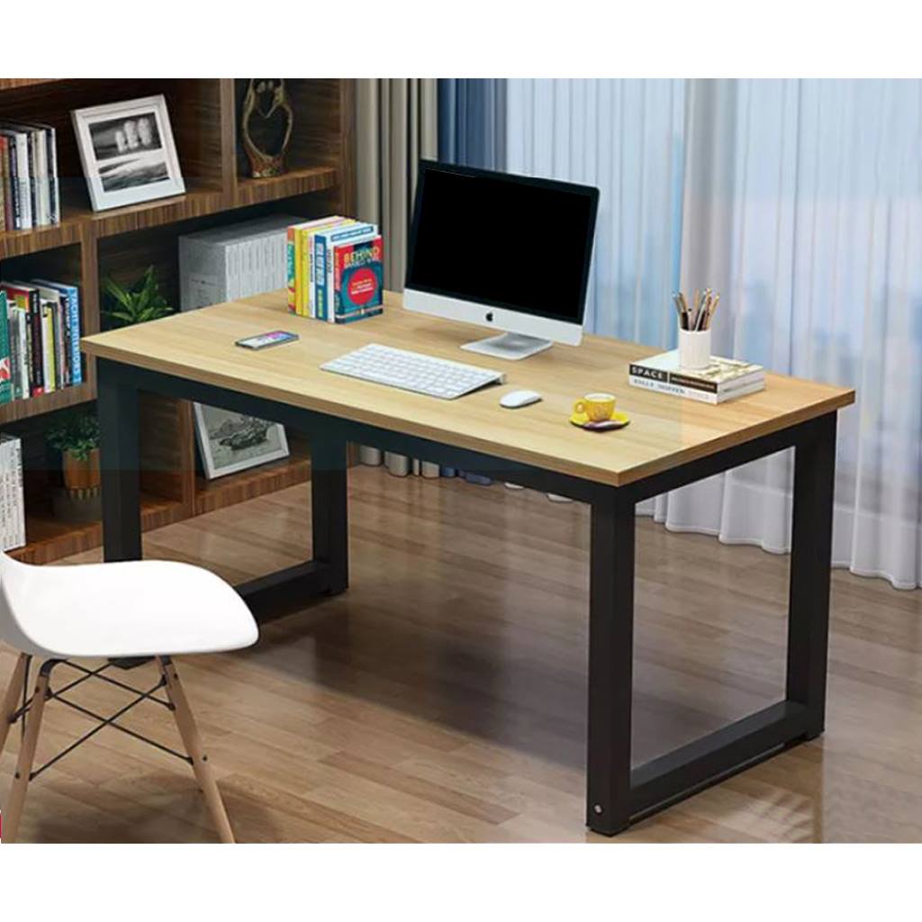 Desk Black & Beige 120X60/75 Cm