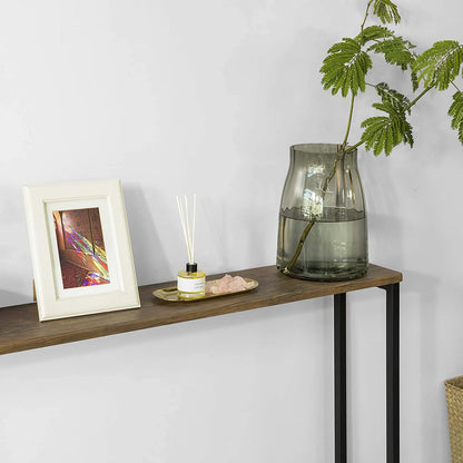 Console Table Black & Brown 120X20/65 Cm