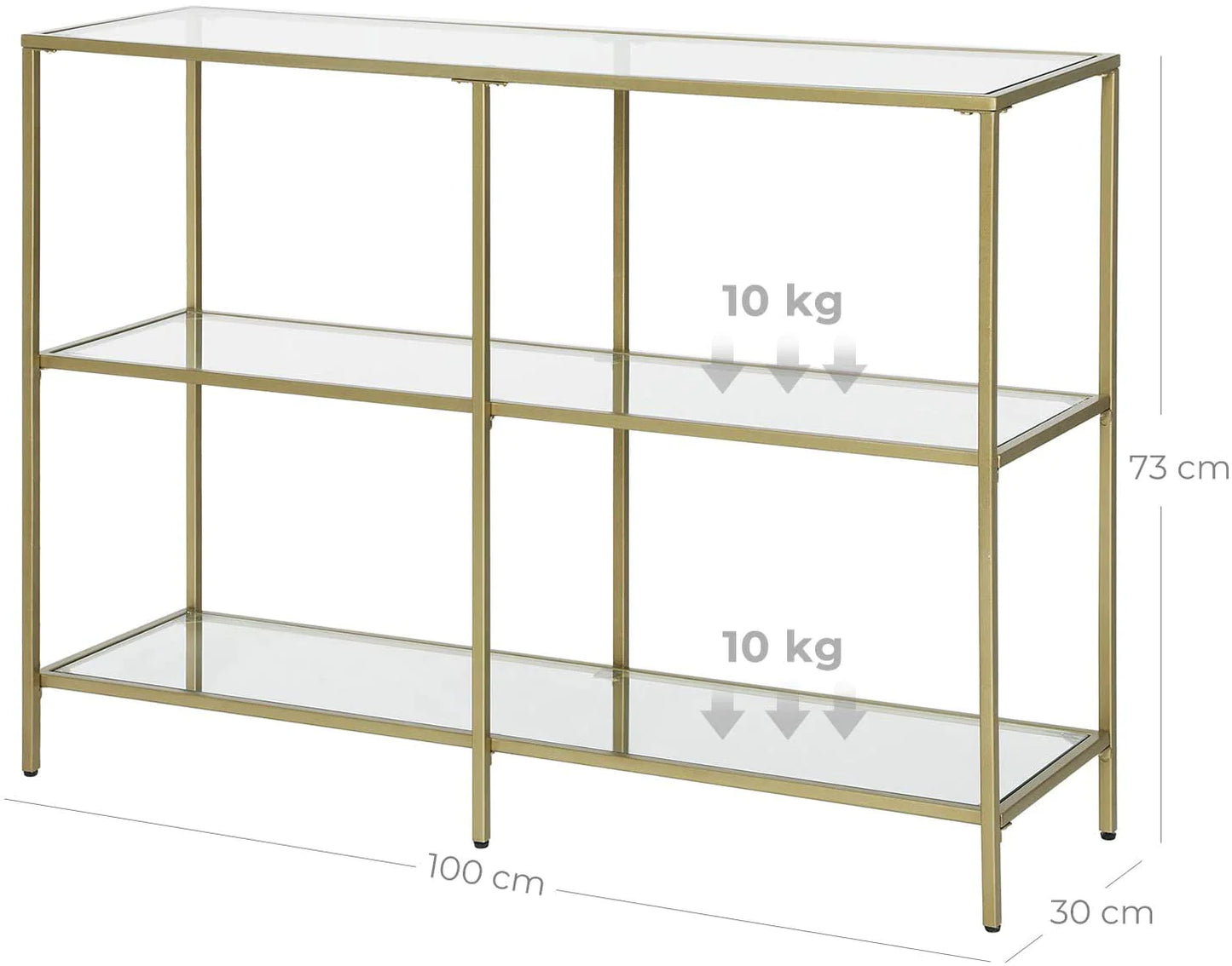 Console Gold 100X30/73 Cm