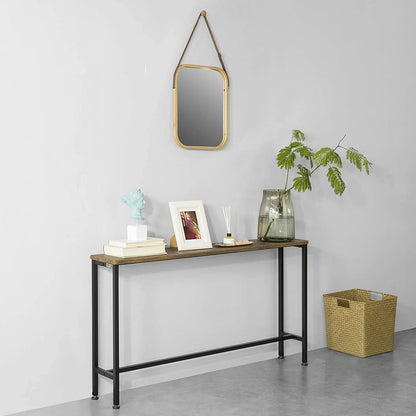 Console Table Black & Brown 120X20/65 Cm