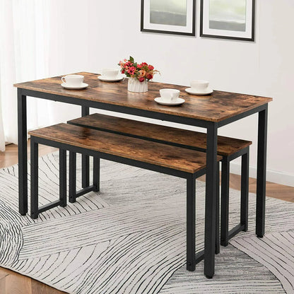 Dining Table Black & Brown 120X60/77 CM