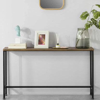 Console Table Black & Brown 120X20/65 Cm