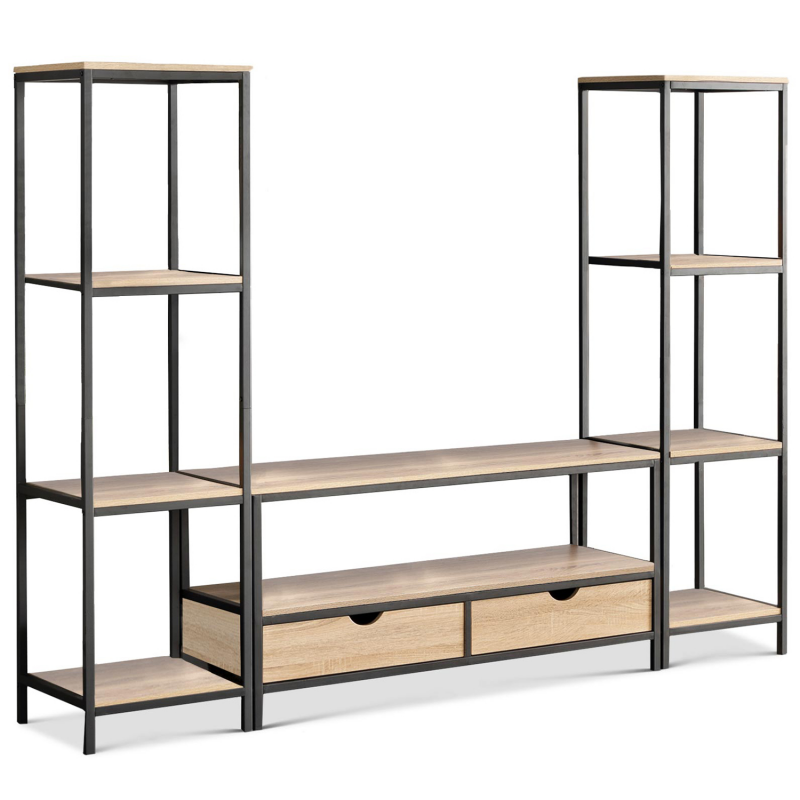 TV Stand Black & Brown 193X40/150 Cm