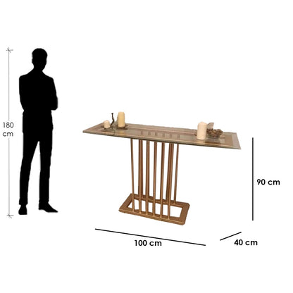 Console  Gold 100X40/90 Cm