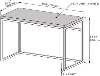 Stable Zoom Desk - Brown & Black