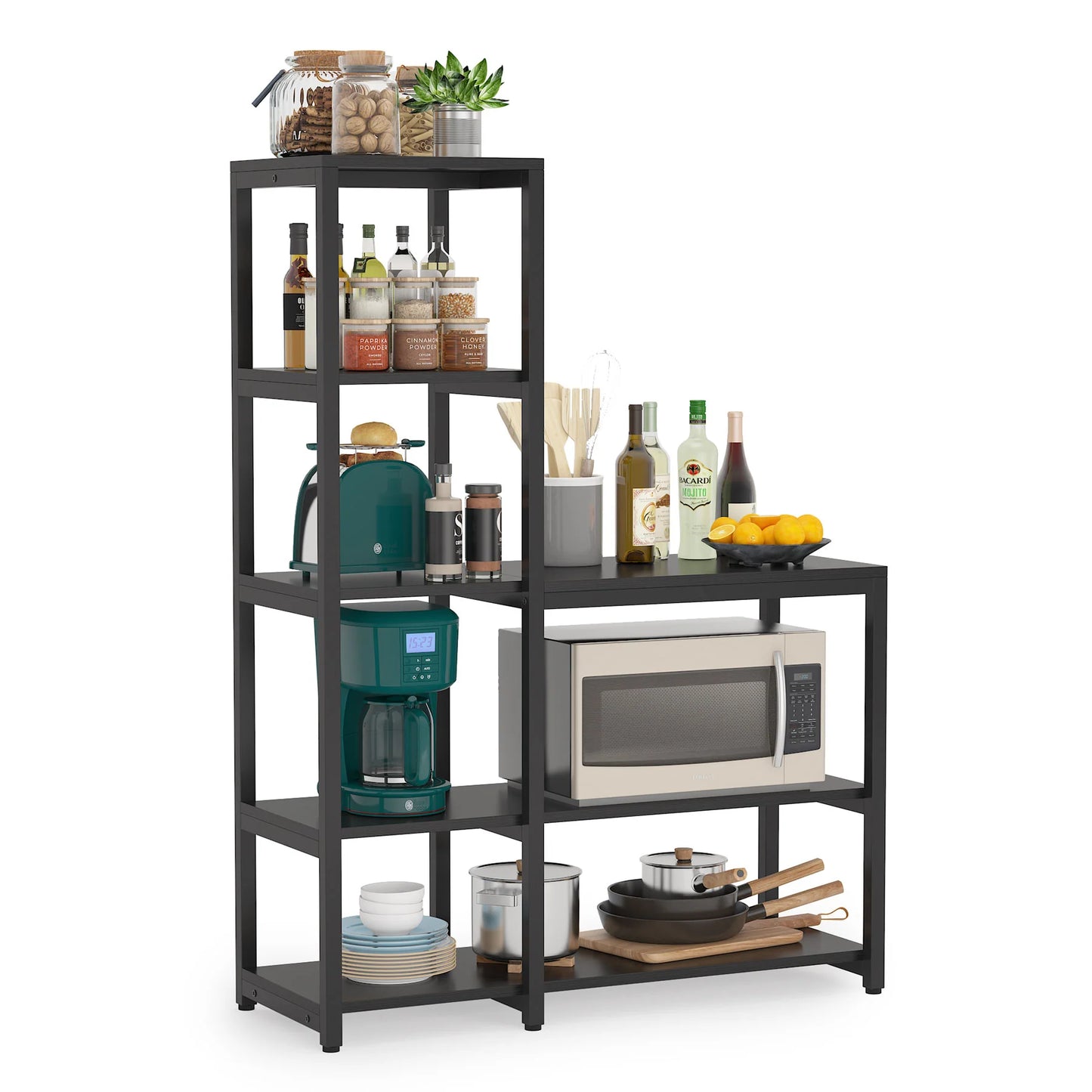 Stable Kitchen Baker's Rack, 5-Tier Microwave Oven Stand Shelf