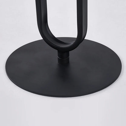 Modern Dark Gray Sintered Side Table -  Steel Base