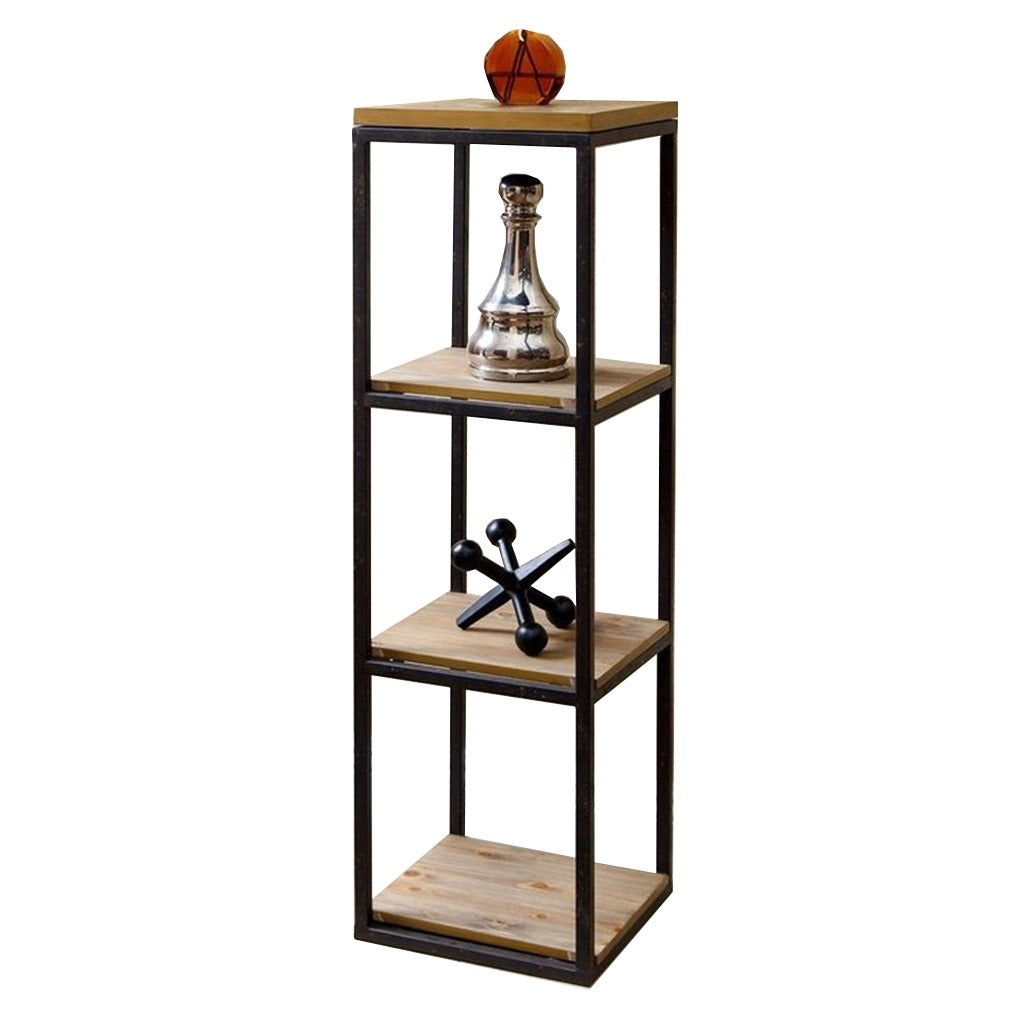 Display Unit Black & Brown 35X35/120 Cm