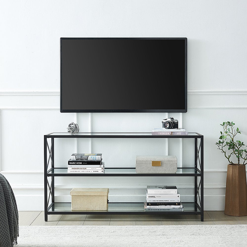 TV Stand Black 120X38/66 Cm