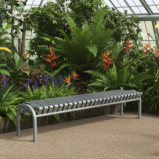 Heavy Duty Backless Bus Stop Bench