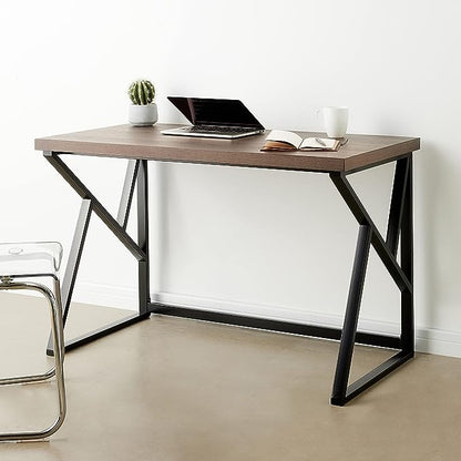 Desk Black & brown 120X60/75 Cm