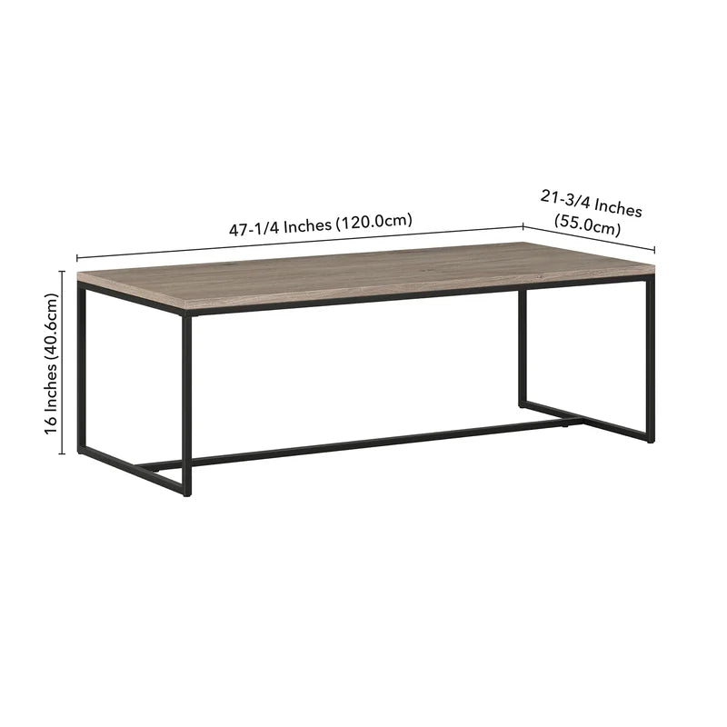 Coffee Table Black & Brown 120X55/41