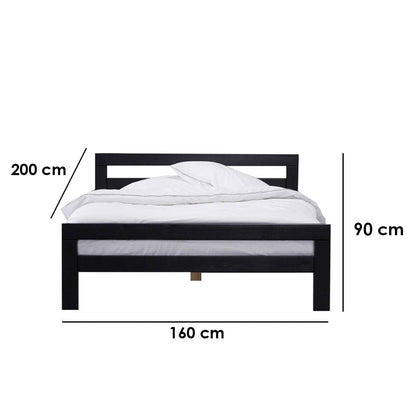 Bed 90×160×200×160 cm - Black -B-100