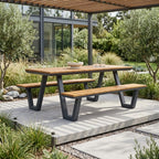 Havana Picnic Table - Heavy Steel & Pine Wood
