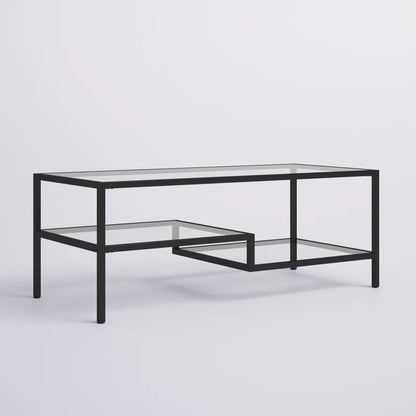 Coffee Table 4 Leg Black 114X51/43 Cm