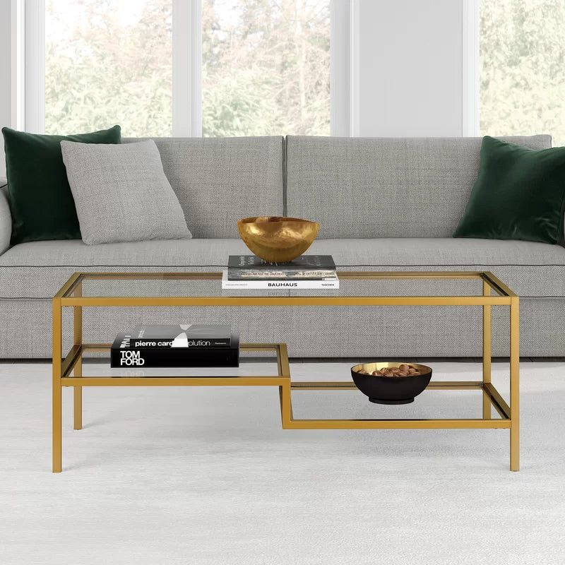 Coffee Table Gold 114X51/43 Cm