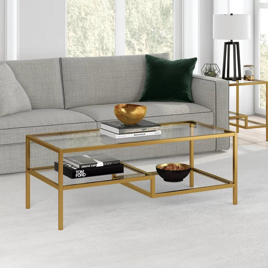 Coffee Table Gold 114X51/43 Cm