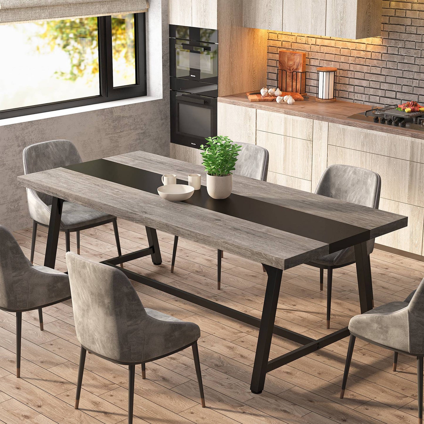 Stable Dining Table for 8 People