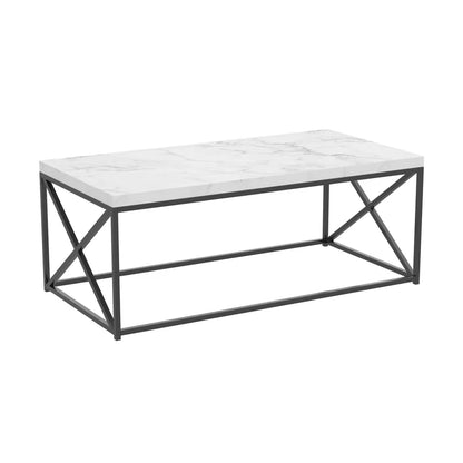 Coffee Table Black & White 112X55.5/43 Cm