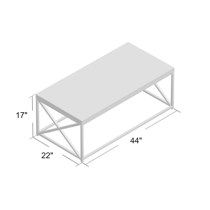 Coffee Table Gold & White 112X55.5/43 Cm