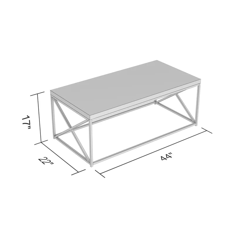 Coffee Table Gold & White 112X55.5/43 Cm