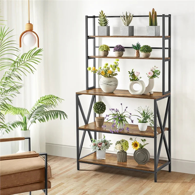 Kitchen Stand Black & Brown 80X35/170 Cm
