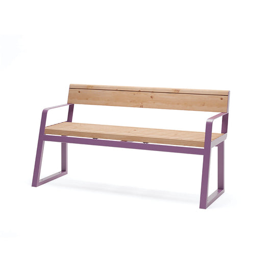 Stable 3 Seater Public Backrest Bench w/ Armrest