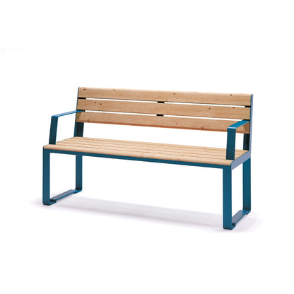 Stable 3 Seater Public Backrest Bench w/ Armrest