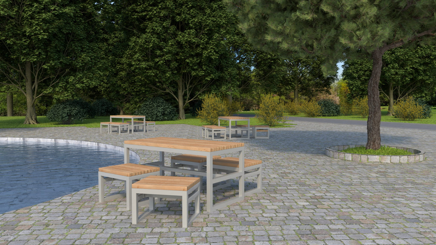 Stable Outdoor Table 150 cm 4-6 Seats