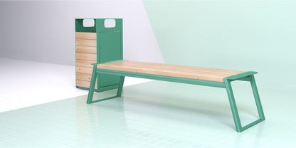 Stable 3 Seater Public Backless Bench