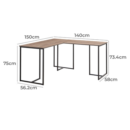 Natural Stable L-Shaped Office Desk