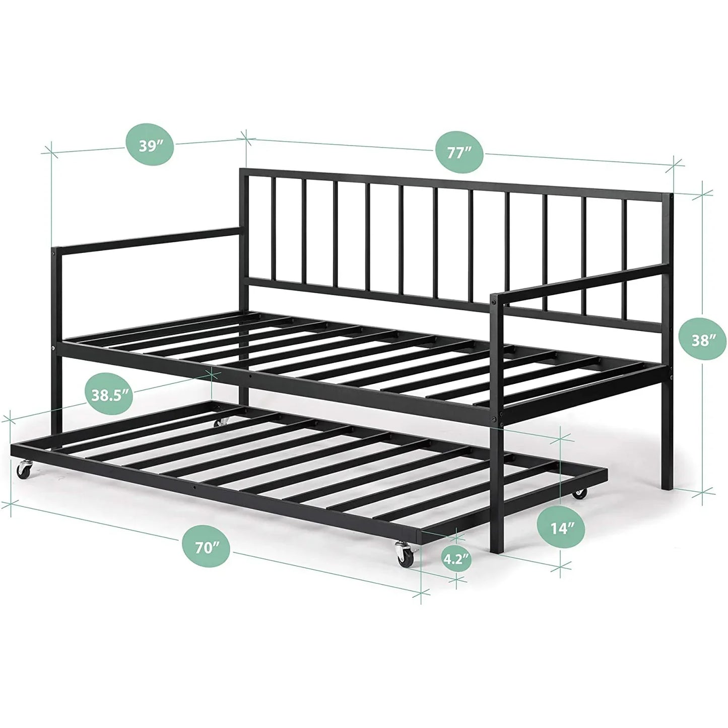 Metal Modern Bed - B-1100