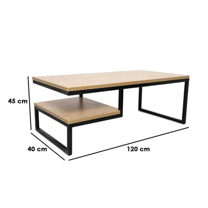 Center Table Black & Beige 120X40/40 Cm