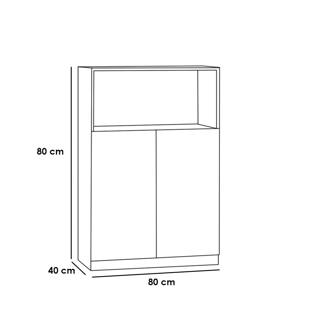 Office Storage White 80X40/80 Cm