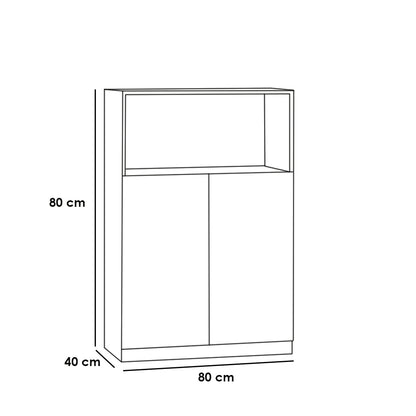 Office Storage White 80X40/80 Cm