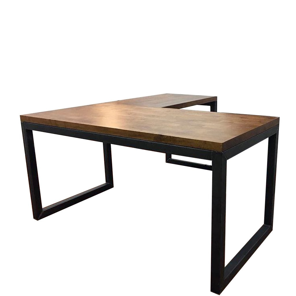 Desk Black & Brown 154X45X60/75 Cm