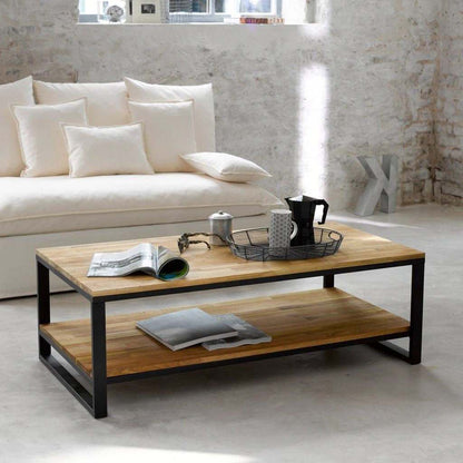 Center Table Black & beige 120X60/50 Cm