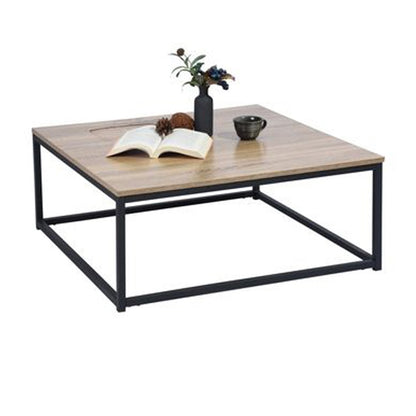 Center Table Black & Brown 80X80/40 Cm