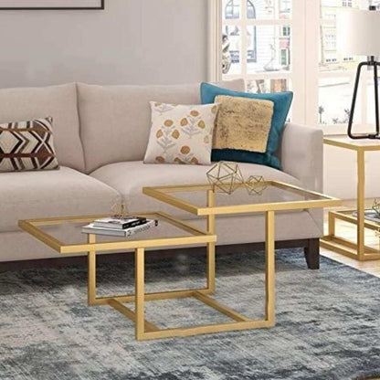 Coffee Table Gold 80X60/50 Cm