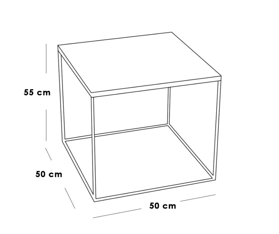 Side table Black 50X50/55 Cm