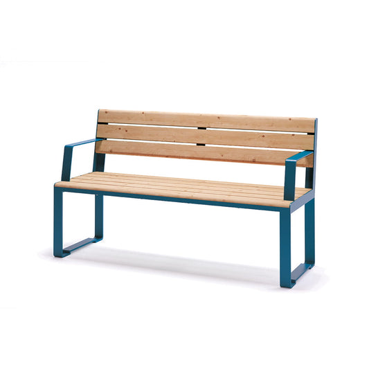 Stable 3 Seater Public Backrest Bench w/ Armrest - Stable furniture