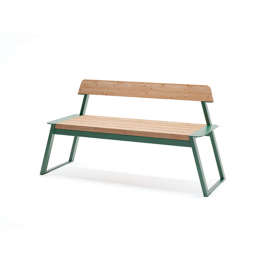 Stable Bench - 3 Seater Public Backrest Bench - Stable furniture