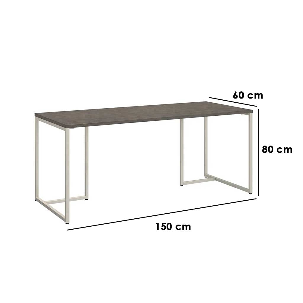 Desk Black & brown 150X60/75 Cm