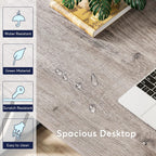 Spacious computer desk with water-resistant, scratch-resistant wood surface and eco-friendly material.