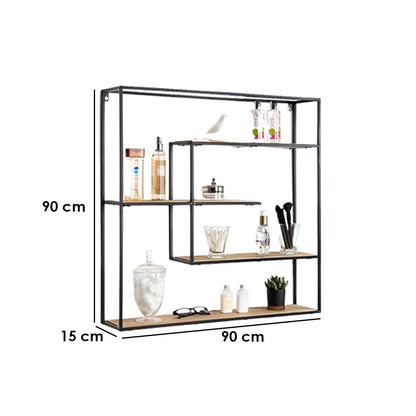 Display Unit Black & brown 90X15/90 Cm