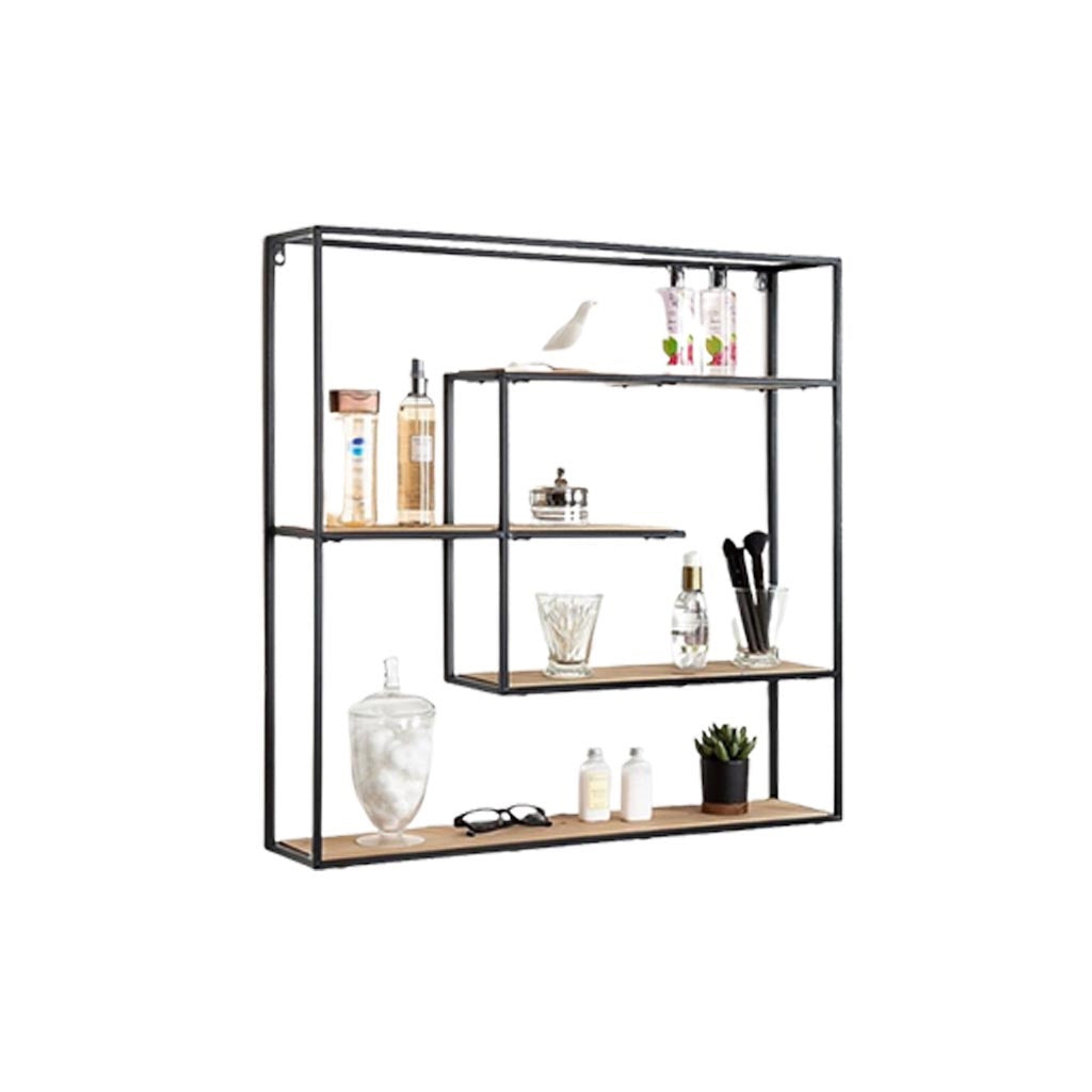 Display Unit Black & brown 90X15/90 Cm